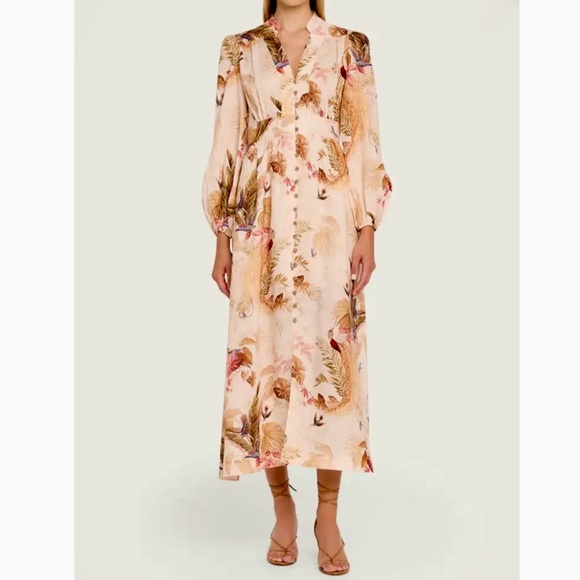 Zimmermann Dresses & Skirts - Zimmermann Ascension Plunge Maxi Dress Floral Print